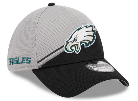 Philadelphia Eagles New Era 2023 Sideline 39THIRTY Flex Hat - Grey/Black