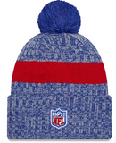 New York Giants New Era 2023 Sideline Cuffed Knit Hat With Pom