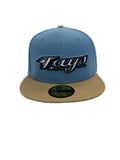 Toronto Blue Jays Wordmark New Era 2024 59FIFTY Fitted Hat Sky Blue Camel brim
