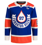 Edmonton Oilers adidas Royal 2023 NHL Heritage Classic Primegreen Authentic Jersey- Connor McDavid