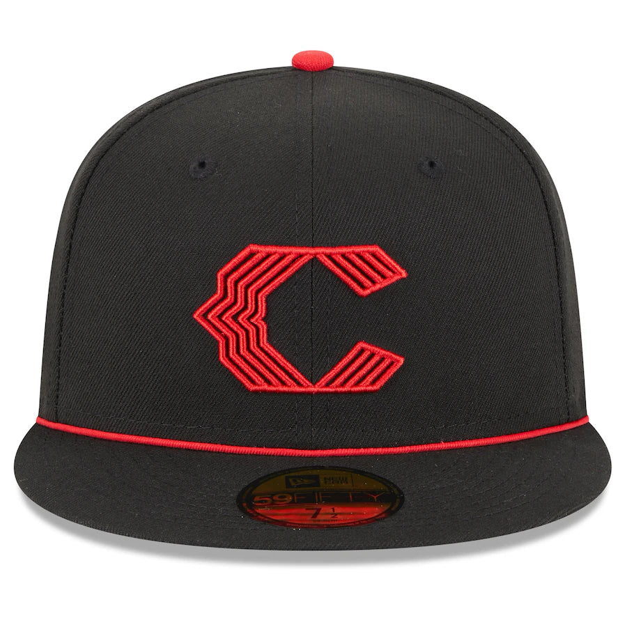 Men's Cincinnati Reds New Era 2023 City Connect 59FIFTY Fitted Hat- Black