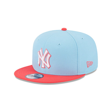 New York Yankees New Era Sky Sky Blue/Pink Spring Color Two-Tone 9Fifty Snapback Hat
