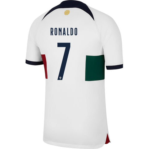 Portugal Men's 2022 World Cup Away White Nike Jersey Cristiano Ronaldo