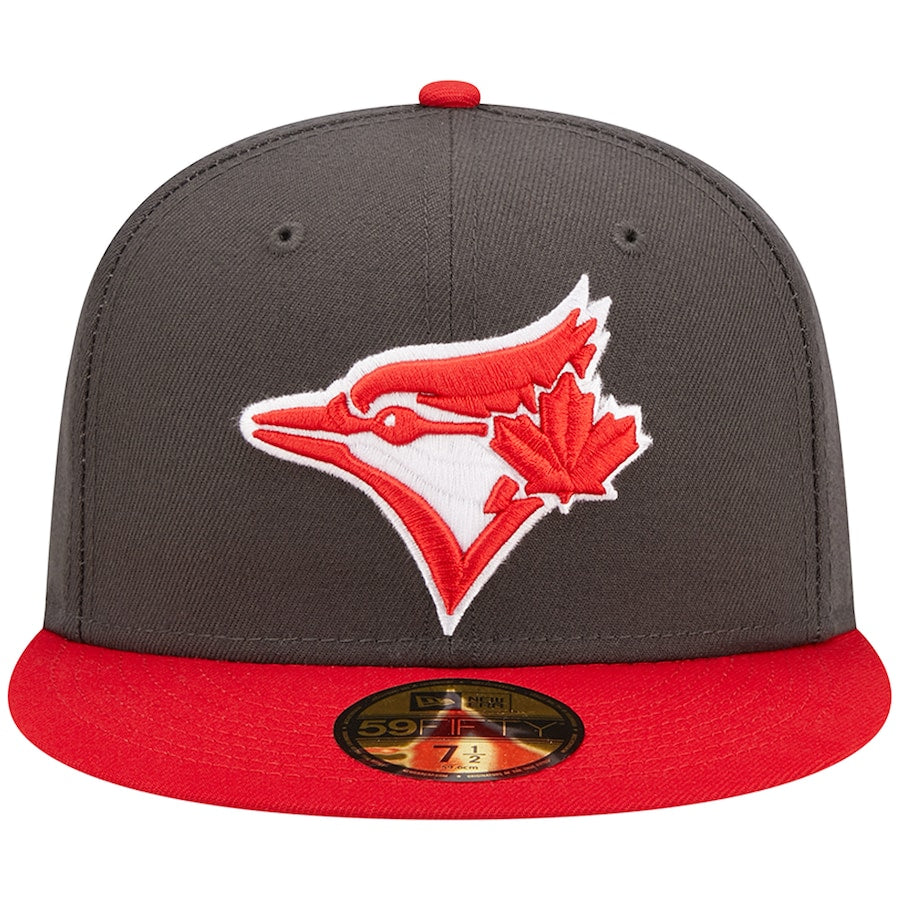 Toronto Blue Jays 2T COOP SATIN CLASSIC Royal-Red Fitted Hat