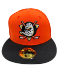 Anaheim Ducks New Era Orange and Black 59FIFTY Fitted Hat