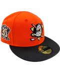 Anaheim Ducks New Era Orange and Black 59FIFTY Fitted Hat