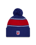 Buffalo Bills New Era 2024 Sideline Cuffed Knit Hat With Pom