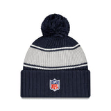 Dallas Cowboys New Era 2024 Sideline Cuffed Knit Hat With Pom