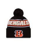 Cincinnati Bengals New Era 2024 Sideline Cuffed Knit Hat With Pom