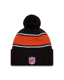 Cincinnati Bengals New Era 2024 Sideline Cuffed Knit Hat With Pom