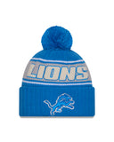 Detroit Lions New Era 2024 Sideline Cuffed Knit Hat With Pom