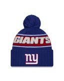 New York Giants New Era 2024 Sideline Cuffed Knit Hat With Pom