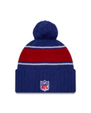 New York Giants New Era 2024 Sideline Cuffed Knit Hat With Pom