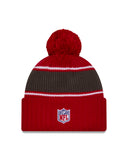 Tampa Bay Buccaneers New Era 2024 Sideline Cuffed Knit Hat With Pom