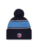 Tennessee Titans New Era 2024 Sideline Cuffed Knit Hat With Pom