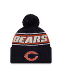 Chicago Bears New Era 2024 Sideline Cuffed Knit Hat With Pom