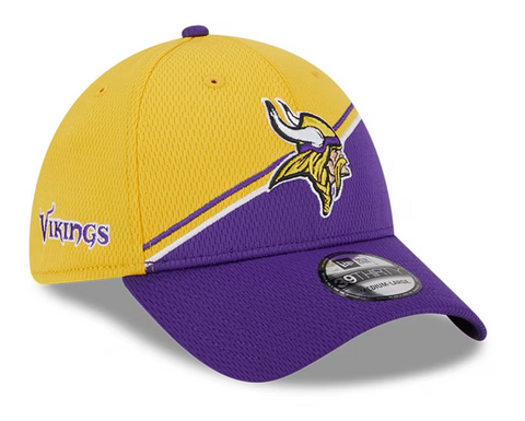 Minnesota Vikings New Era 2023 Sideline 39THIRTY Flex Hat - Gold/Purple