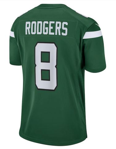 Aaron Rodgers New York Jets Nike Game Jersey Green