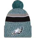 Philadelphia Eagles New Era 2023 Sideline Cuffed Knit Hat With Pom
