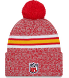 Kansas City Chiefs New Era 2023 Sideline Cuffed Knit Hat With Pom