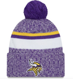Minnesota Vikings New Era 2023 Sideline Cuffed Knit Hat With Pom