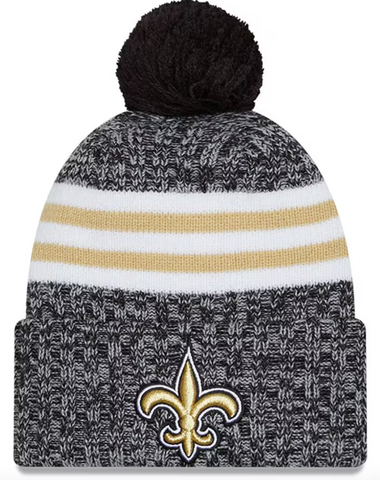 New Orleans Saints New Era 2023 Sideline Cuffed Knit Hat With Pom