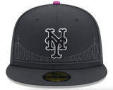 New York Mets 2024 New Era Graphite City Connect 59FIFTY Fitted Hat