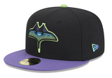 Tampa Bay Rays New Era Black 2024 City Connect 59FIFTY Fitted Hat