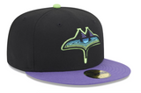 Tampa Bay Rays New Era Black 2024 City Connect 59FIFTY Fitted Hat