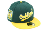 Oakland Athletics  New Era 2024 Script with Rickey Henderson Patch 59FIFTY Fitted Hat