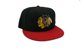 Chicago Blackhawks New Era Black/Red 59FIFTY Fitted Hat