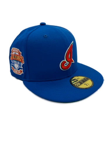 Cleveland Indians custom New Era 2024 59FIFTY Fitted Hat Azzurri Blue
