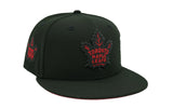 Toronto Maple Leafs New Era Black 100th Anniversary 59FIFTY Fitted Hat