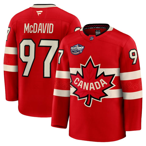 Connor McDavid Canada Fanatics 2025 4 Nations Face-Off Premium Jersey