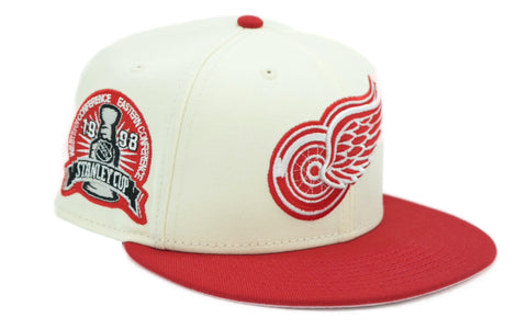 Detroit Red Wings New Era Chrome/Red "1998 Stanley Cup" 59FIFTY Fitted Hat