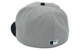 New York Yankees New Era Grey/Navy Two Tone Script 59FIFTY Fitted Hat