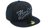 New York Yankees New Era Navy Script 59FIFTY Fitted Hat