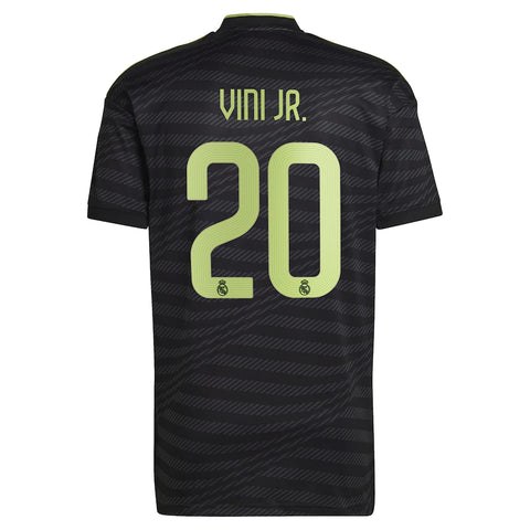 Vini Jr. Real Madrid 2022/23 Adidas Third Jersey Black