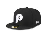 Philadelphia Phillies New Era Black/White '80 World Series Side Patch 59FIFTY Fitted Hat