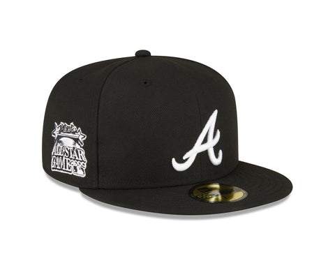 Atlanta Braves New Era Black/White 2000 All Star Game Side Patch 59FIFTY Fitted Hat