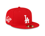 Los Angeles Dodgers New Era Red/White World Series Side Patch 59FIFTY Fitted Hat