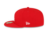Los Angeles Dodgers New Era Red/White World Series Side Patch 59FIFTY Fitted Hat