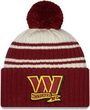 Washington Comanders 2022 New Era On Field Sports Cuffed Pom Knit