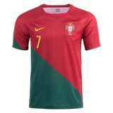 Portugal Men's 2022 World Cup Away Red Nike Jersey Cristiano Ronaldo