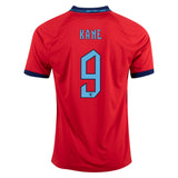 England Men's 2022 World Cup Away Red Nike Jersey Harry Kane