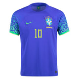 Brazil Men's 2022 World Cup Away Blue Nike Jersey Neymar Jr.
