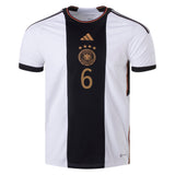 Germany Men's 2022 World Cup Home White Adidas Jersey Joshua Kimmich