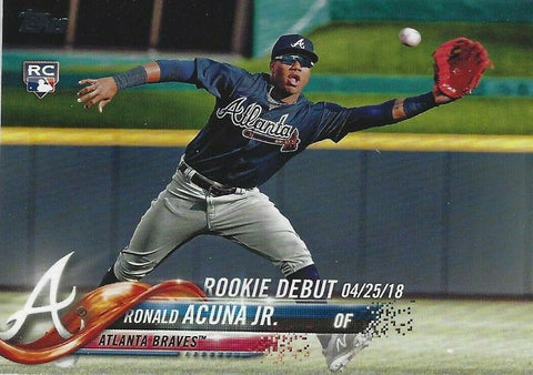Ronald Acuna Jr. 2018 Topps Update Rookie Debut