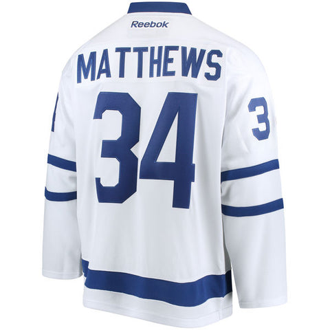 Auston Matthews Toronto Maple Leafs Reebok White Away Jersey