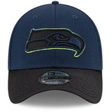 Seattle Seahawks New Era College Navy/Black 2021 NFL Sideline Road 39Thirty Flex Hat